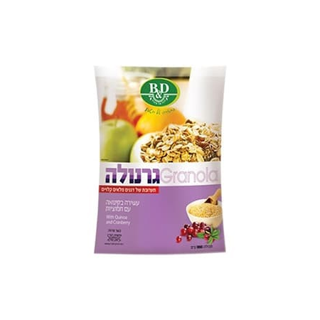 גרנולה עם חמוציות וקינואה B&amp;D