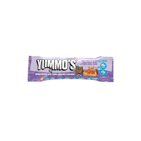 חטיף חלבון טבעוני ללא גלוטן בטעם שוקולד קרמל