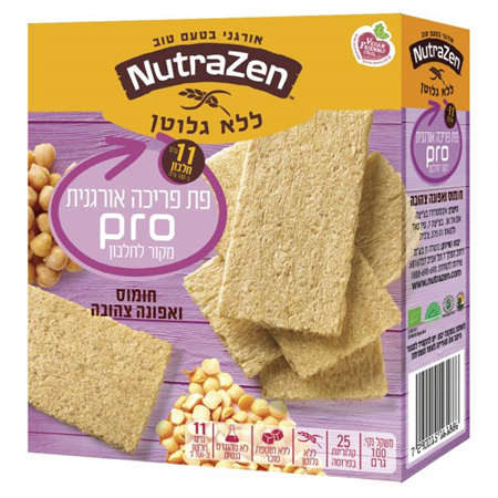 פת פריכה Pro חומוס ואפונה צהובה אורגני ללג