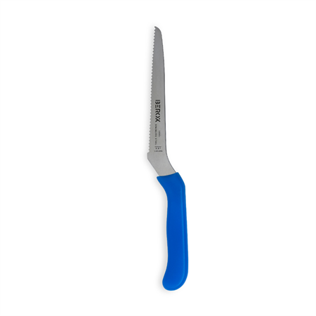 סכין מטבח מדורגת רב שימושית ידית כחולה