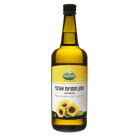 שמן חמניות אורגני בכבישה קרה