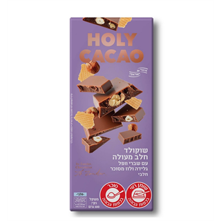 שוקולד חלב עם שברי וופל גלידה ולוז מסוכר