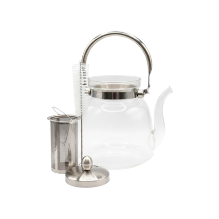 קנקן זכוכית לתה לחימום ישר על הגז 2 ליטר