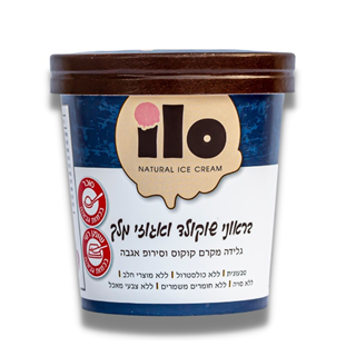 גלידה טבעונית בראוני שוקולד עם אגוזי מלך Ilo