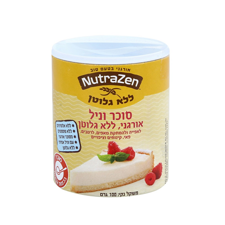 סוכר וניל ללא גלוטן וללא אלומיניום