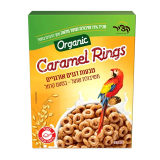 טבעות שיבולת שועל אורגניות בטעם קרמל