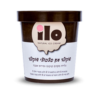 גלידה טבעונית שוקולד עם פצפוצי שוקולד Ilo
