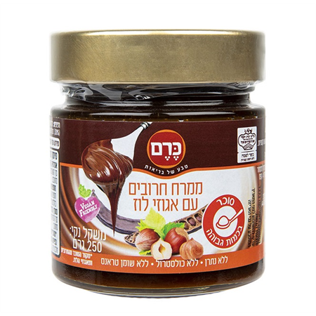 ממרח חרובים עם אגוזי לוז
