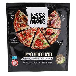 2 תחתיות לפיצה על בסיס כרובית