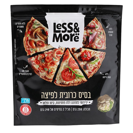 2 תחתיות לפיצה על בסיס כרובית